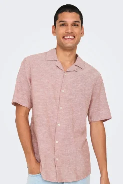 Camisa manga corta lino