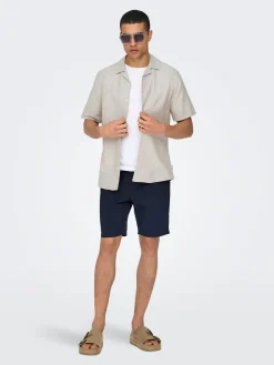 Camisa manga corta lino