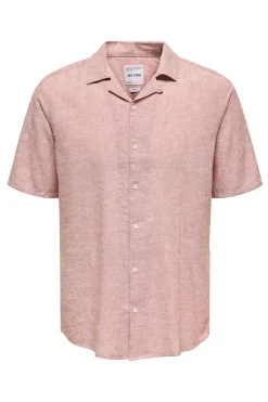 Camisa manga corta lino