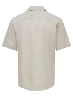 Camisa manga corta lino