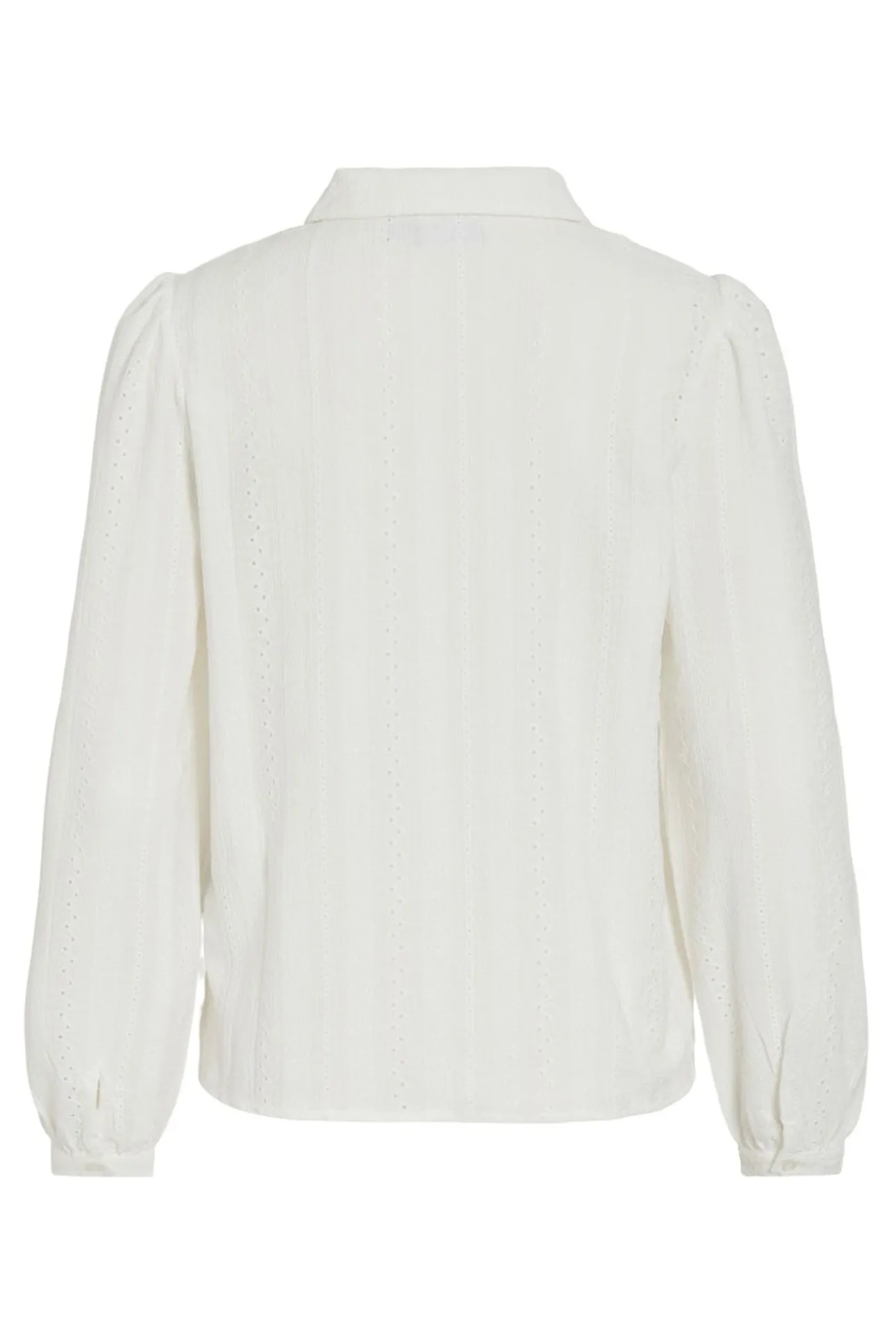 Camisa manga larga con bordado inglés