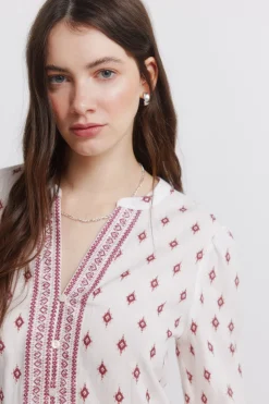 Camisa manga larga estampada