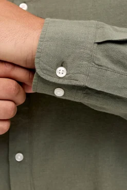 Camisa manga larga popel&iacute;n fino