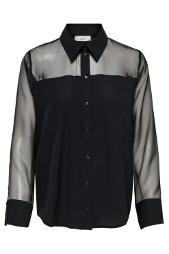 Camisa manga larga transparente