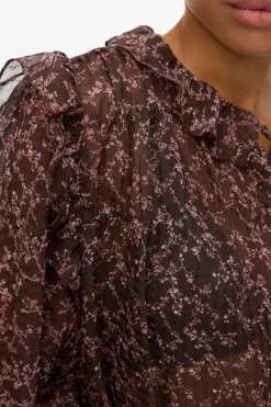 Camisa manga larga volantes