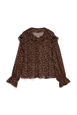 Camisa manga larga volantes