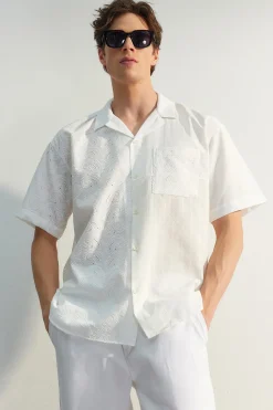 Camisa oversize manga corta