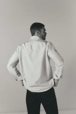 Camisa oxford raya candela manga larga