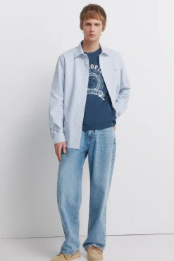 Camisa oxford rayas wrinkle free