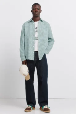 Camisa oxford vichy wrinkle free