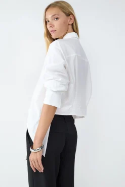 Camisa popel&iacute;n asim&eacute;trica