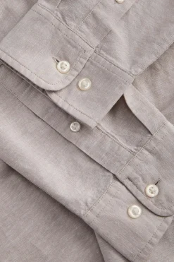 Camisa popel&iacute;n cuello mao