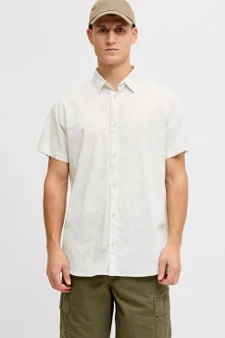 Camisa popel&iacute;n manga corta