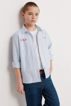Camisa popelin rayas ni&ntilde;o