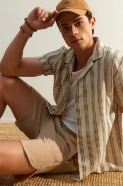 Camisa rayas manga corta