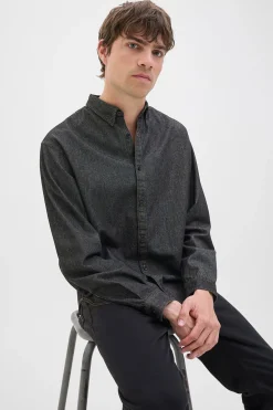 Camisa regular fit denim