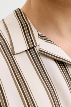 Camisa relaxed viscosa rayas