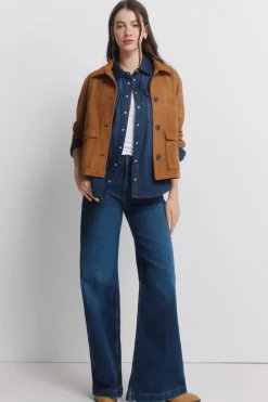 Camisa vaquera bolsillos algod&oacute;n