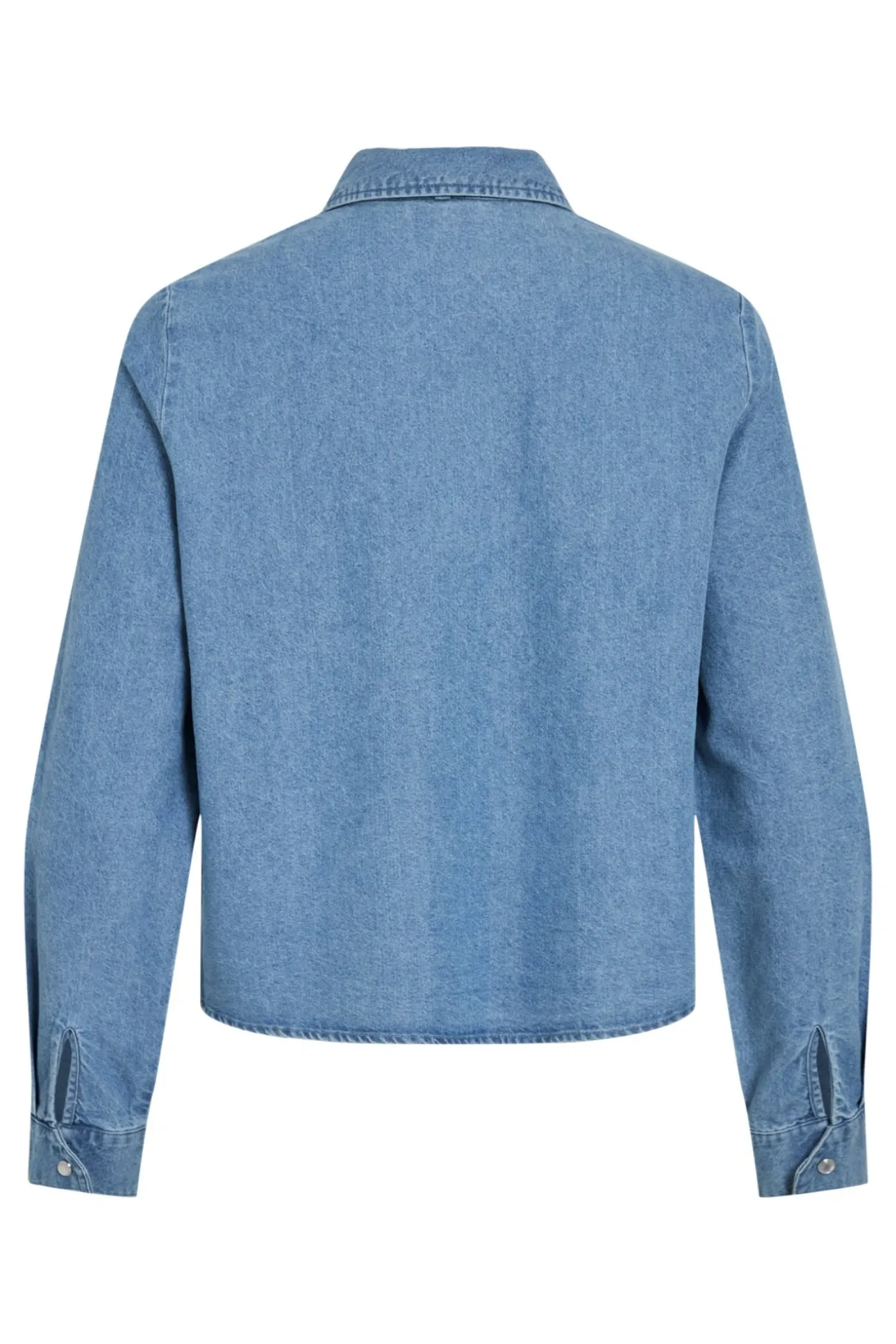 Camisa vaquera con lazada en el cuello