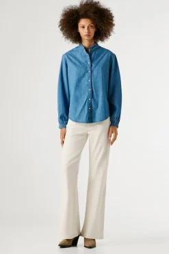 Camisa vaquera manga larga