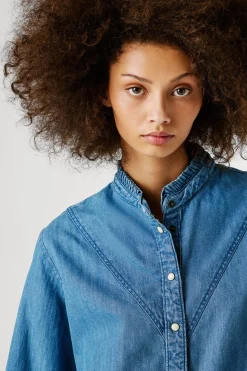 Camisa vaquera manga larga