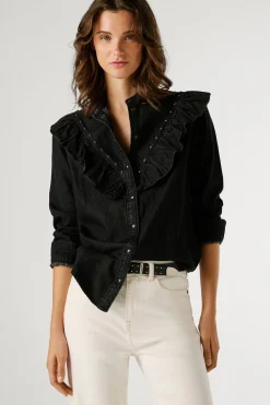 Camisa vaquera manga larga