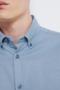 Camisa vestir estructura bicolor