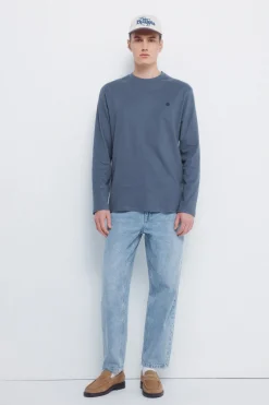 Camiseta b&aacute;sica manga larga acabado suave