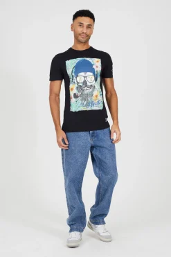 Camiseta calavera manga corta