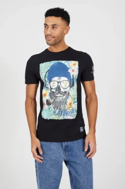 Camiseta calavera manga corta