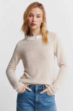 Camiseta chenilla cuello combinado