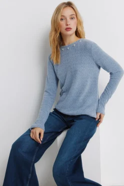 Camiseta chenilla cuello fantas&iacute;a