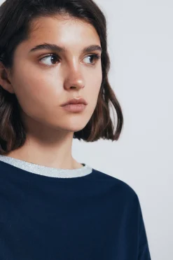 Camiseta cuello lurex