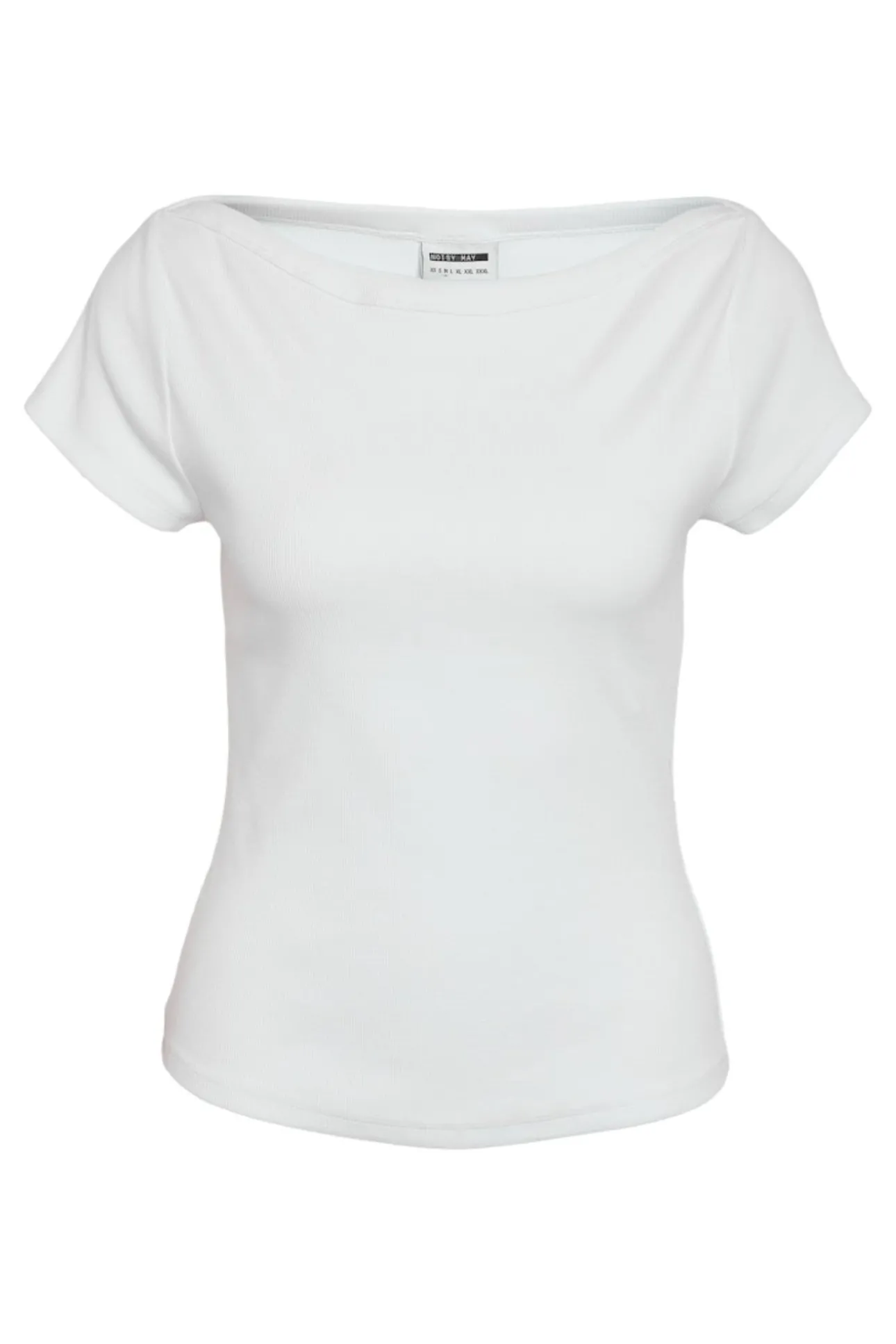 Camiseta de manga corta con cuello barco