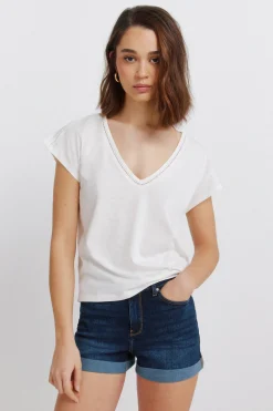 Camiseta escote uve lace