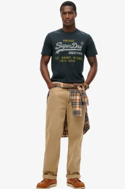 Camiseta manga corta básica con logotipo grande