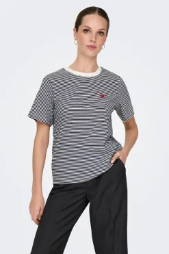 Camiseta manga corta bordado