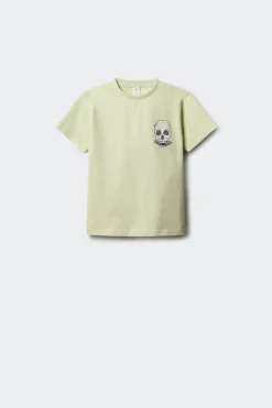 Camiseta manga corta calavera niño