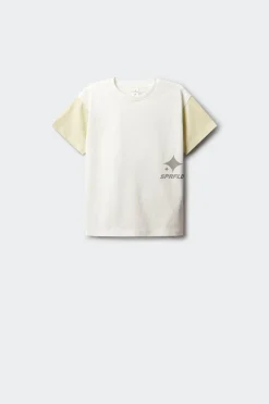 Camiseta manga corta contrastes niño