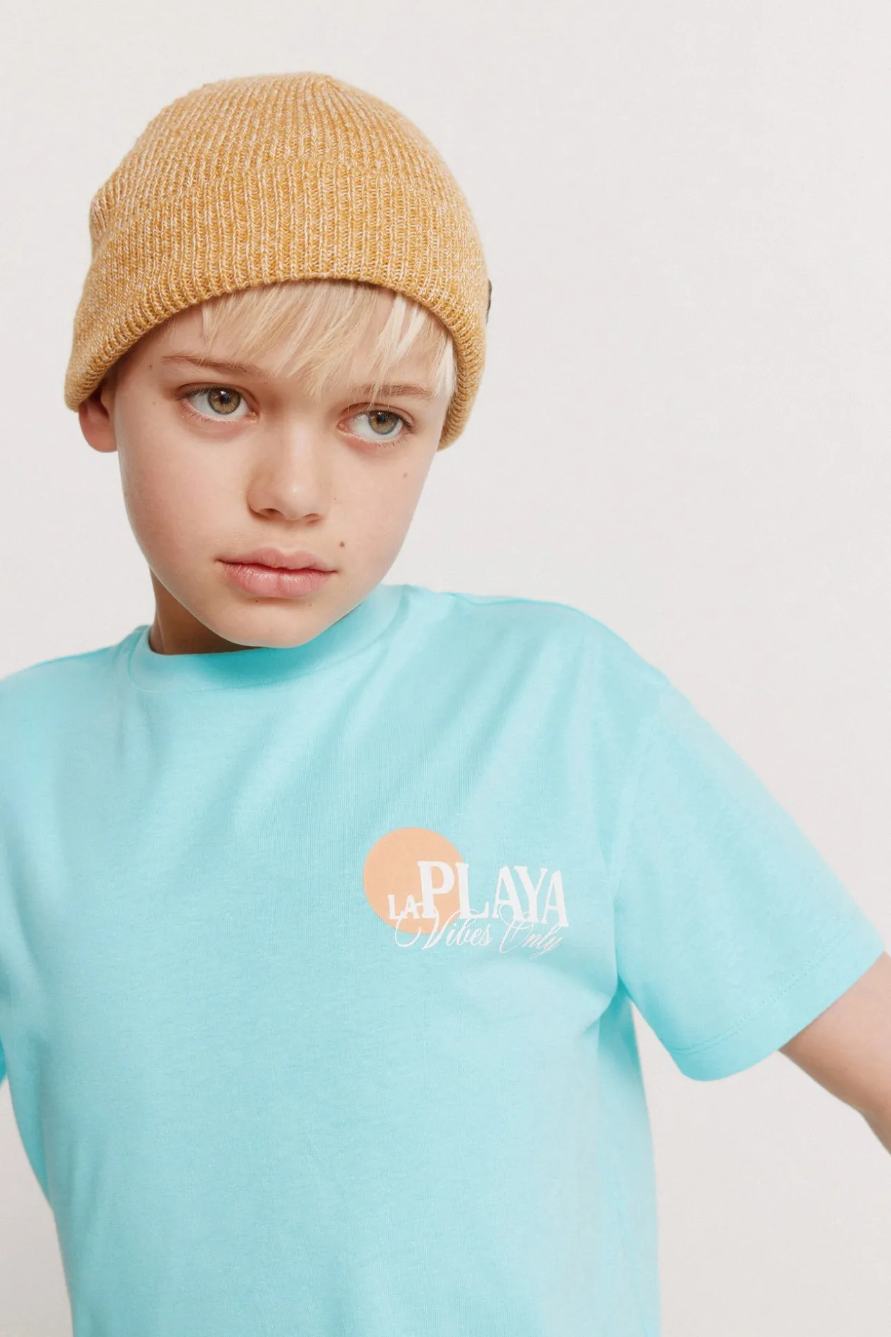 Camiseta manga corta la playa ni&ntilde;o