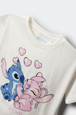 Camiseta manga corta Lilo & Stich ni&ntilde;a