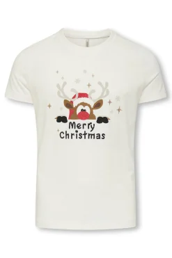 Camiseta manga corta navidad de ni&ntilde;a
