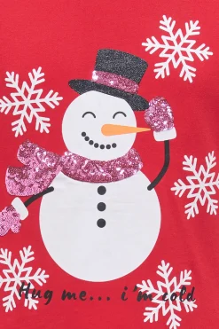 Camiseta manga corta navidad de ni&ntilde;a