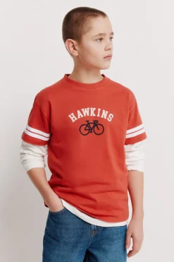 Camiseta manga corta rayas ni&ntilde;o