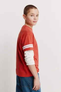 Camiseta manga corta rayas ni&ntilde;o