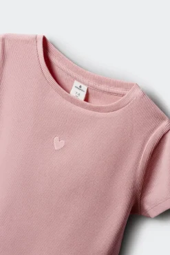 Camiseta manga corta rib ni&ntilde;a