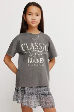 Camiseta manga corta rocker ni&ntilde;a