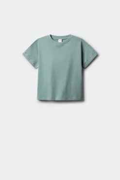 Camiseta manga corta tachas ni&ntilde;a