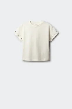 Camiseta manga corta tachas ni&ntilde;a