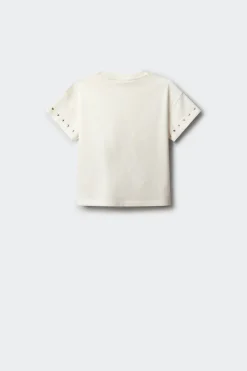 Camiseta manga corta tachas ni&ntilde;a